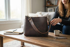 Full Grain Real Leather Authentic Brown Dog Mini Stevie Crossbody or Shoulder Bag Purse