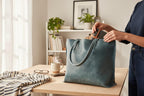 Full Grain Authentic Real Leather Ocean Dog Kevin Inside Out Tote