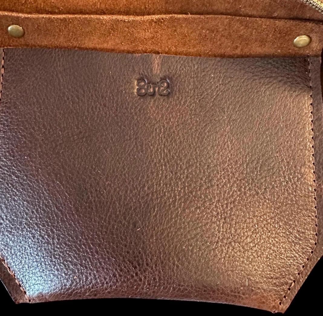 Full Grain Real Leather Authentic Brown Dog Mini Stevie Crossbody or Shoulder Bag Purse