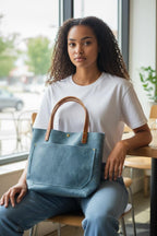 Full Grain Real Leather Ocean Dog RokStar Crossbody or Shoulder Bag Purse