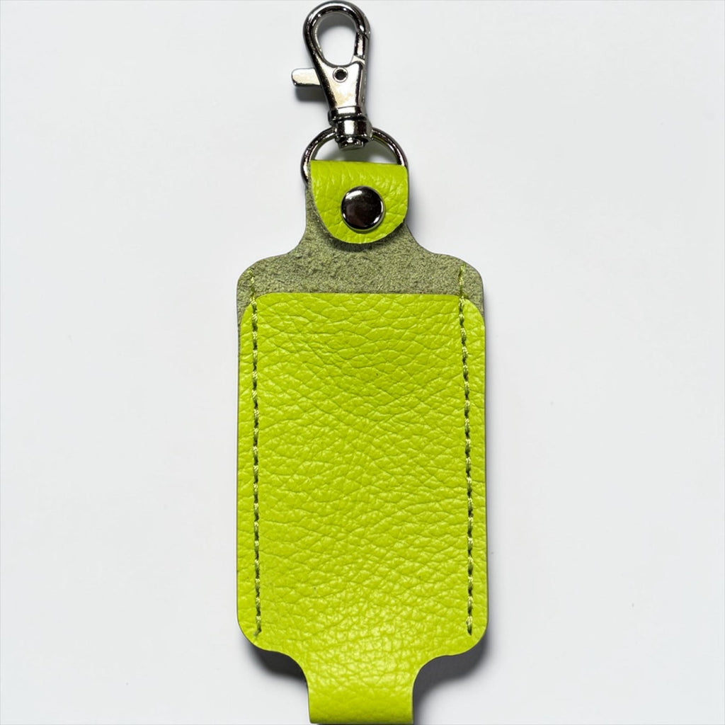 Full Grain Authentic Leather Lipstick or Chapstick Holder Keychain