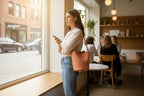 Full Grain Real Leather Pebbled Tuscan Turquoise Mini Bucket Crossbody or Shoulder Bag Purse