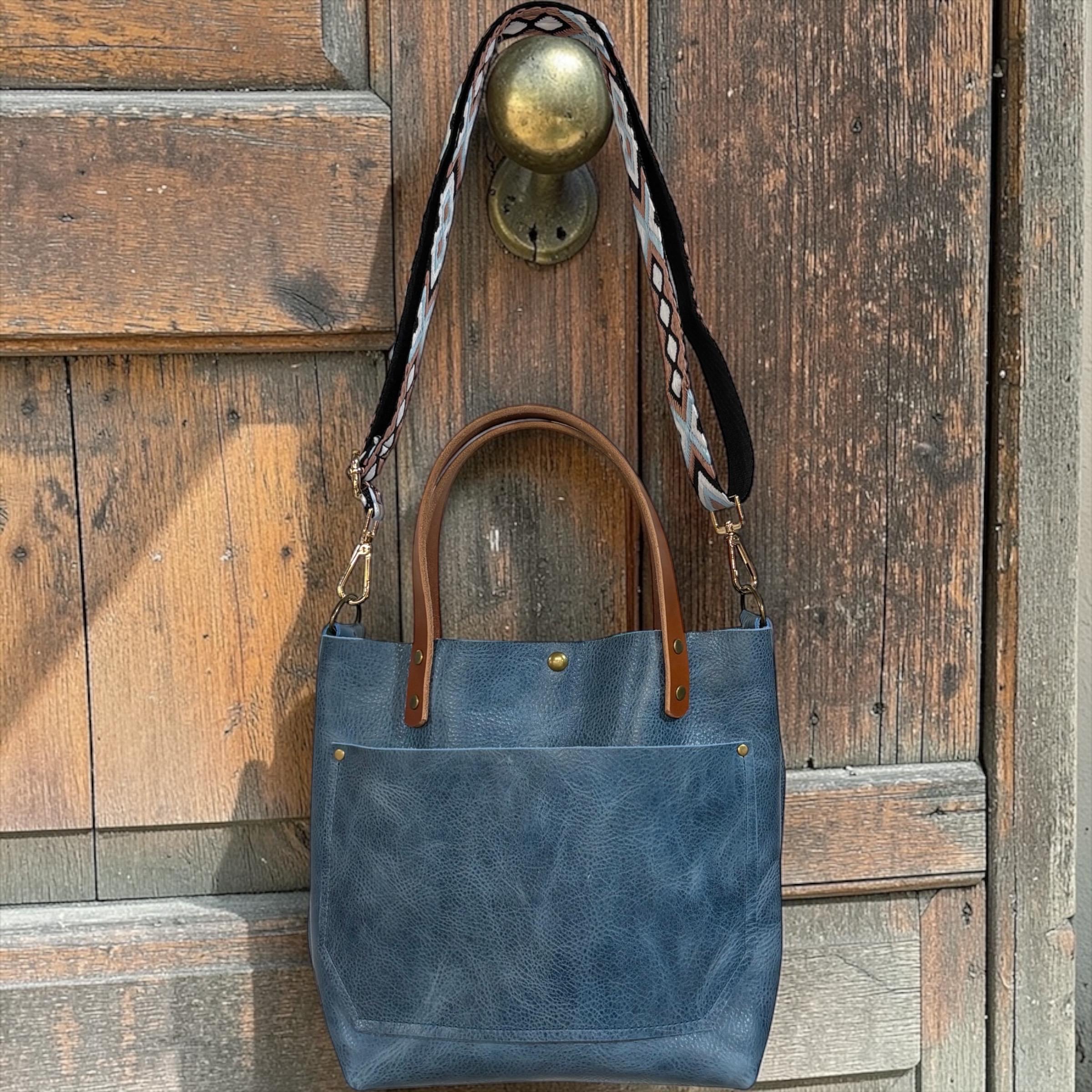 Full Grain Real Leather Ocean Dog RokStar Crossbody or Shoulder Bag Purse