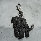 Full Grain Leather Puppy Dog Flair Bag Charm