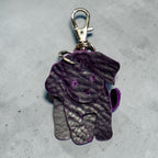 Full Grain Leather Puppy Dog Flair Bag Charm