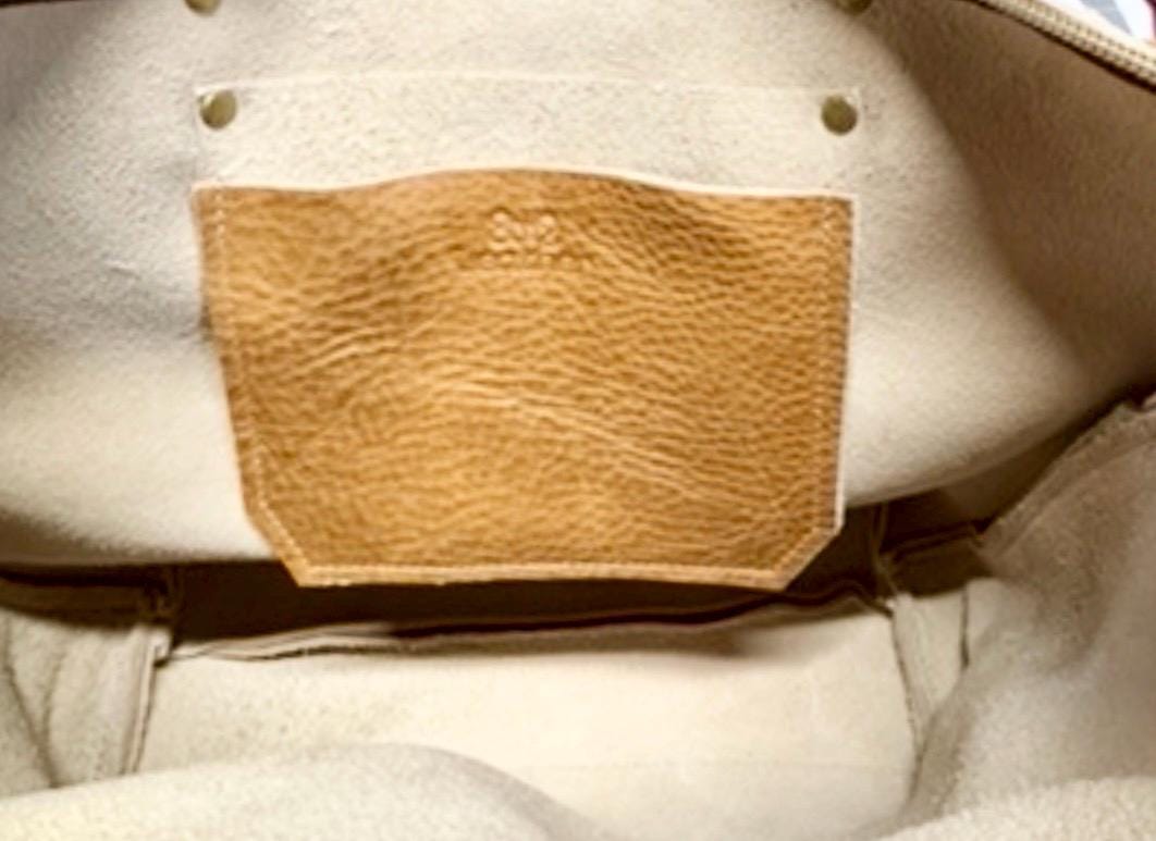 Full Grain Real Leather Zipper Tan Dog Super Stevie Crossbody or Shoulder Bag Purse