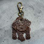 Full Grain Leather Puppy Dog Flair Bag Charm
