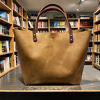 Full Grain Real Leather Authentic Chocolate Leather Classic Tote Bags-Small-Medium-Large-Extra Large