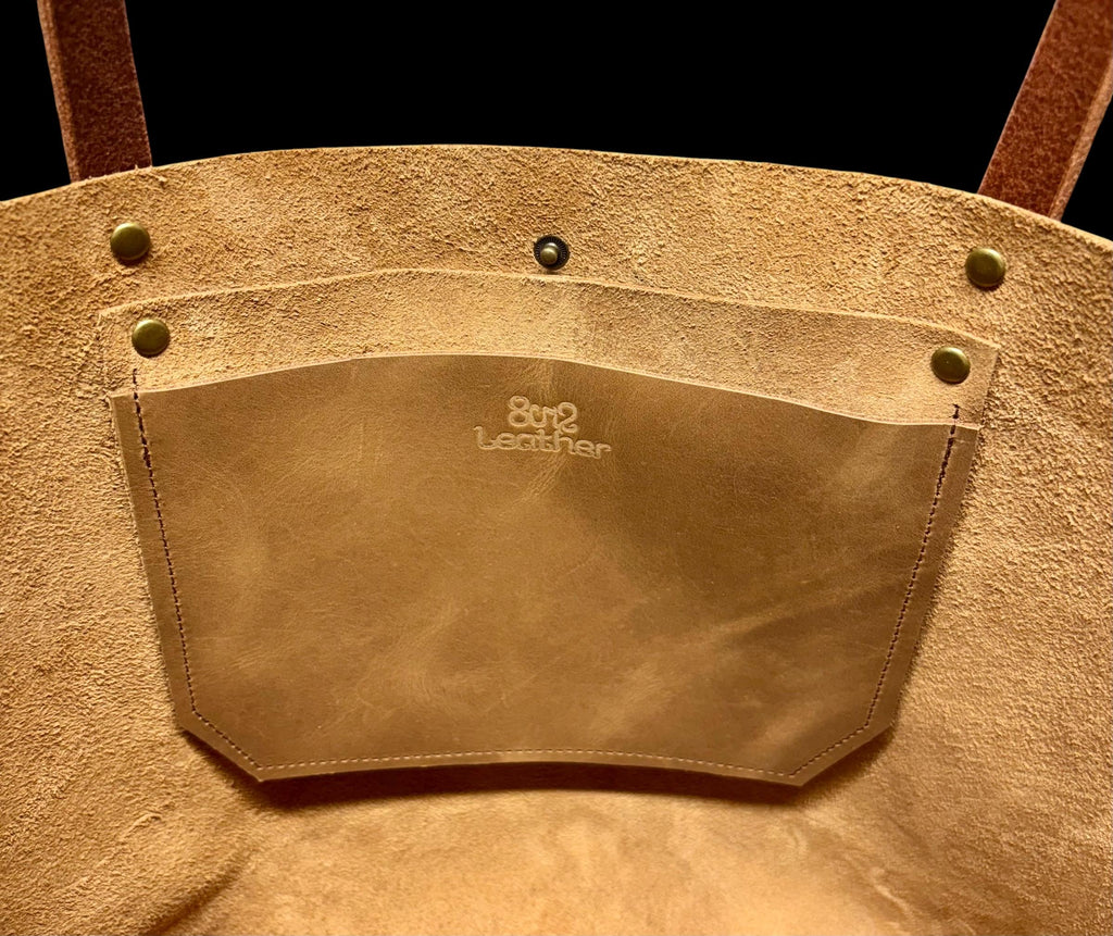 Full Grain Real Leather Authentic Chocolate Leather Classic Tote Bags-Small-Medium-Large-Extra Large