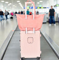 Full Grain Leather Handmade Zipper Travel Tote Bag with Trolley Sleeve