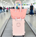 Full Grain Leather Handmade Pebbled Zipper Travel Tote Bag with Trolley Sleeve