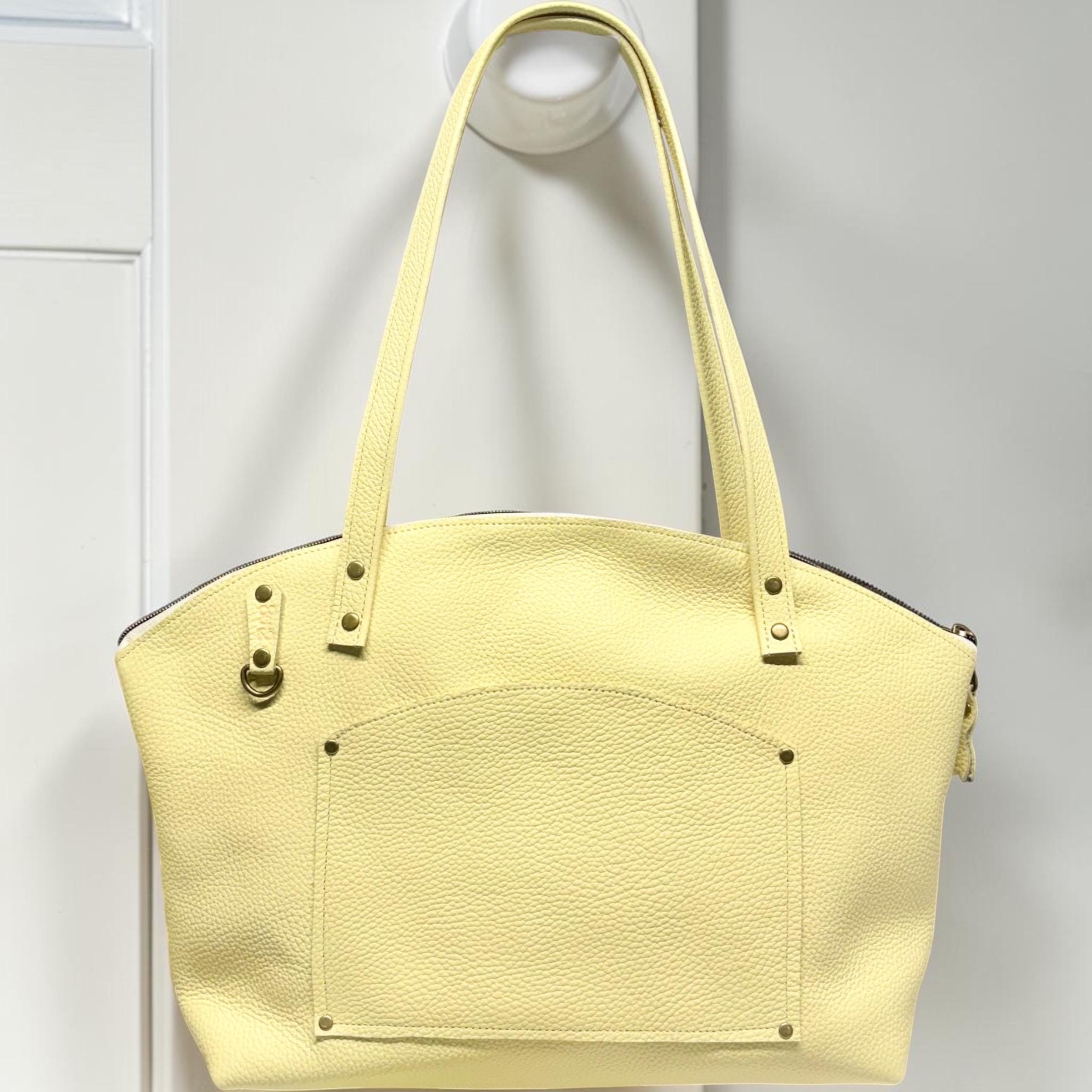 Handcrafted Full Grain Leather Crescent - Pebbled Butter Shoulder Bag