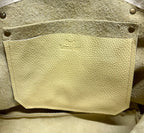 Handcrafted Full Grain Leather Crescent - Pebbled Butter Shoulder Bag