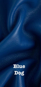 Full Grain Authentic Leather Tassels Red Dog, Blue Dog