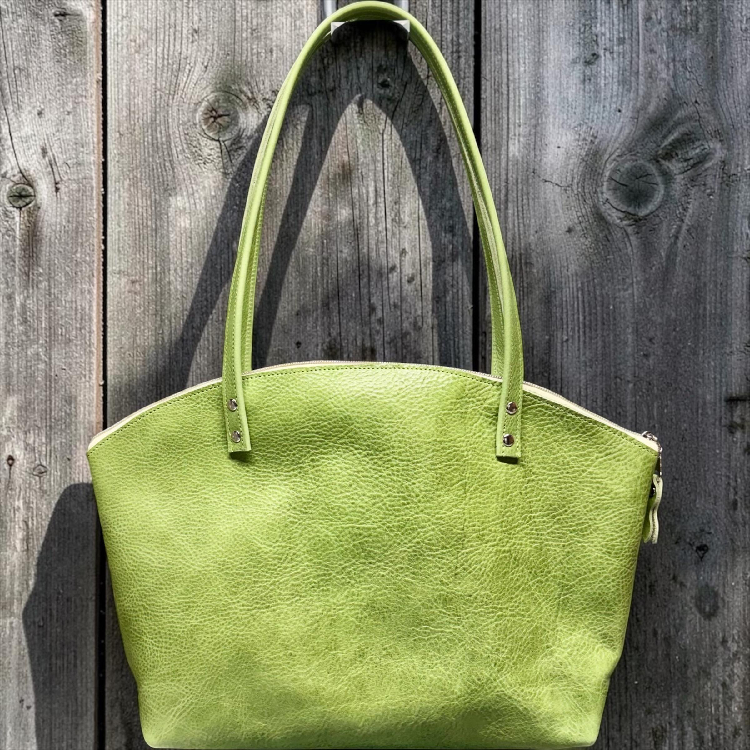 Handcrafted Full Grain Leather Mini Crescent Shoulder Bag Dog Purse
