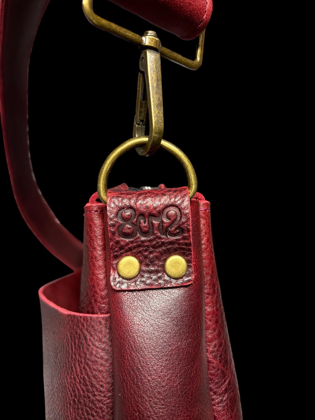Handcrafted Full Grain Leather Zipper Boho Dog Crossbody Shoulder Purse Bag Large