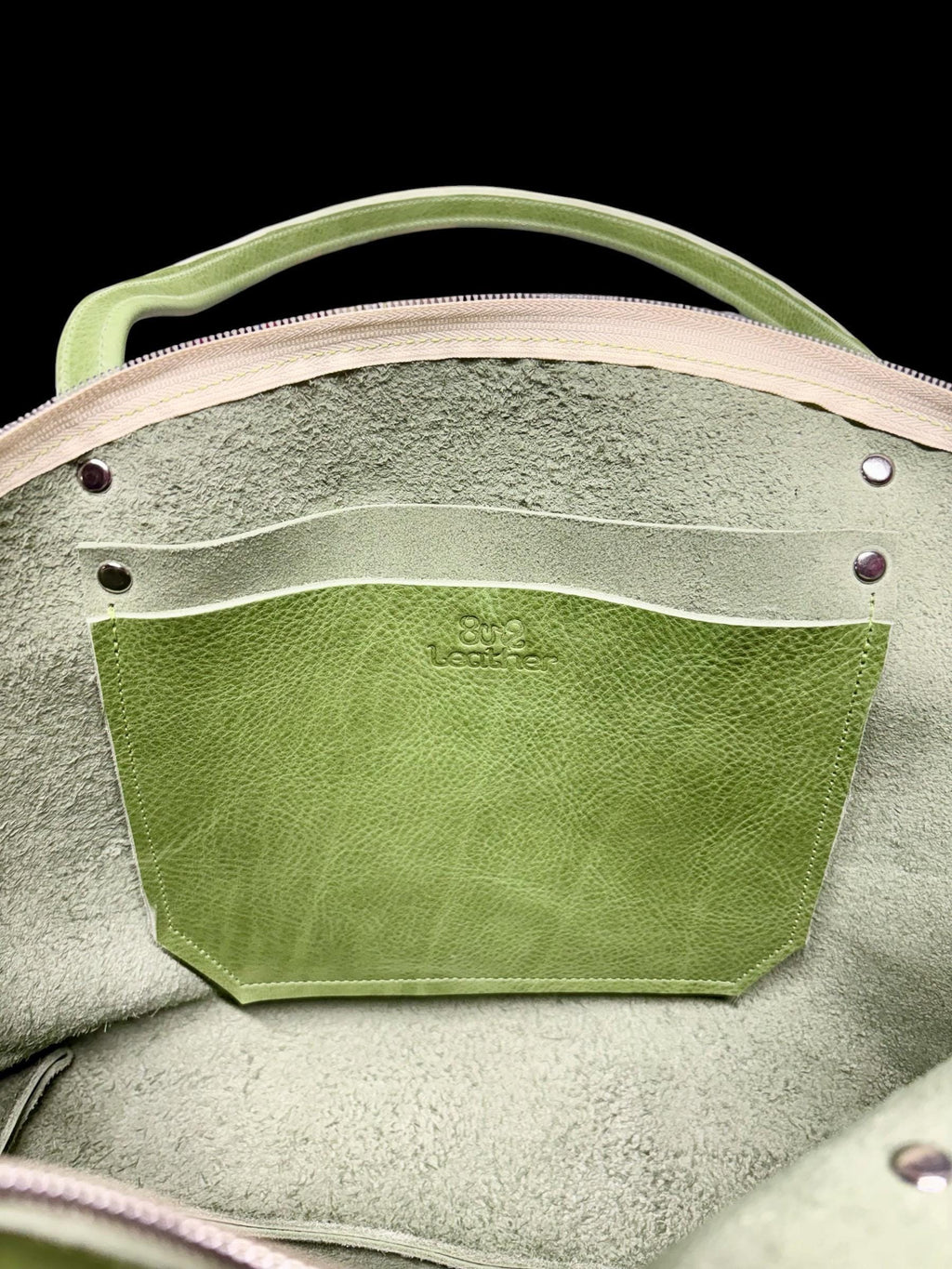 Handcrafted Full Grain Leather Mini Crescent Shoulder Bag Dog Purse