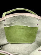 Handcrafted Full Grain Leather Mini Crescent Shoulder Bag Dog Purse