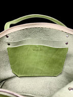 Handcrafted Full Grain Leather Crescent Bag Shoulder Purse Dog